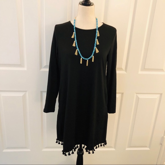 Black Tassel Pocket Dress 🎉Host Pick🎉 - Picture 3 of 5